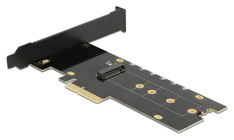 Delock Řadič 1x M.2 NVMe Key M s chladičem a RGB LED / Karta / PCIe x4