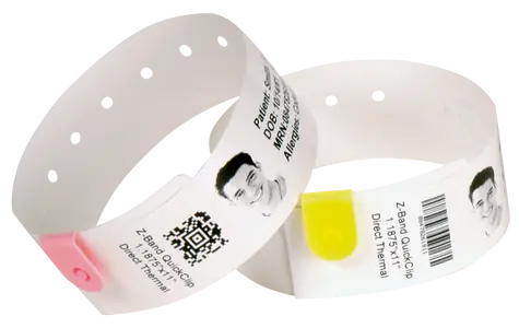 Zebra Wristband 1x6in (25.4x152.4mm) bílá / Náramek / Syntetický / DT / Z-Band Ultra Soft Lam / 6 ks/box