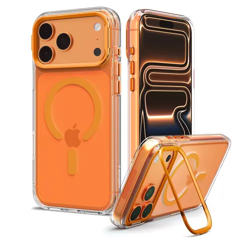 Spigen Ultra Hybrid Optik S MagSafe clear orange / Ochranný kryt / Apple iPhone 18 Pro Max/17 Pro Max / MagSafe