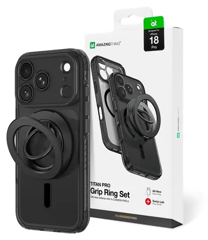 AmazingThing Titan Pro Lens Ring Set černá / Ochranný kroužek objektivu / MagSafe / iPhone 18 Pro