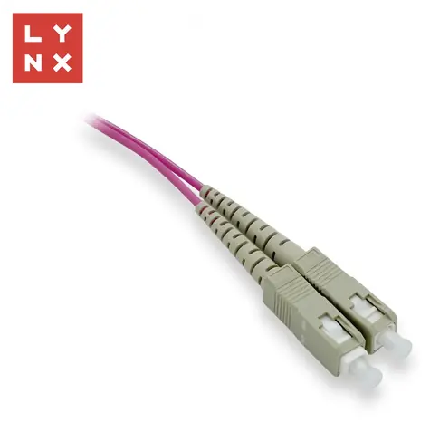 Lynx SC-SC / Optický patch kabel / 50/125 µm MM / OM4 / Duplex / 5 m