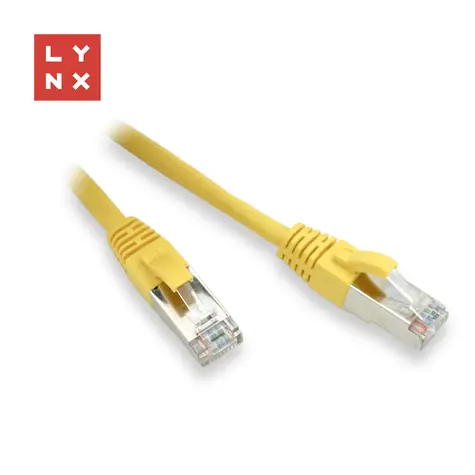 Lynx FTP patch kabel Cat5e žlutý / Patch kabel / FTP / 0,5 m / balení 10 ks
