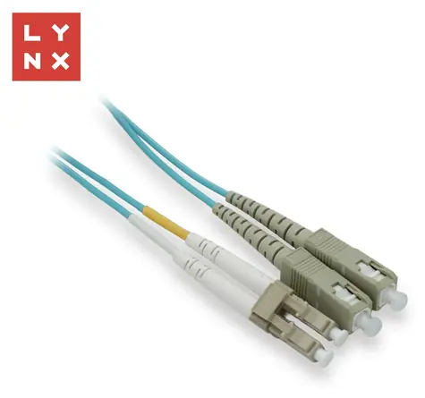 LYNX LC/SC / Optický patch kabel / Duplex / 50/125 µm MM / OM3 / 5 m