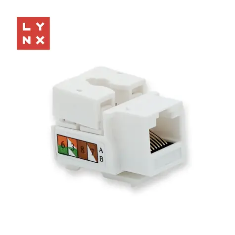 LYNX Keystone UTP Cat5e bílý / Keystone modul / 90°