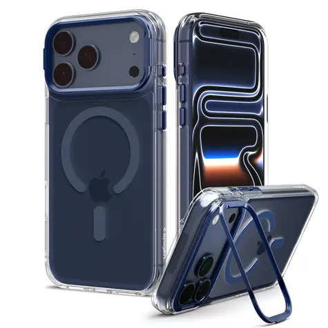Spigen Ultra Hybrid Optik S MagSafe clear deep blue / Ochranný kryt / Apple iPhone 18 Pro/17 Pro / MagSafe