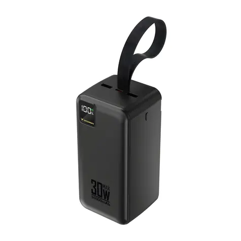 Wozinsky W8-B 50000mAh černá / Powerbanka / 30W / 2x USB-A, 2x USB-C, USB micro / LED svítilna