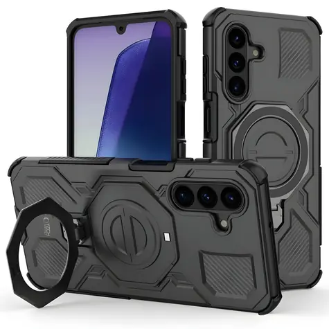 Tech-Protect TacticStand MagSafe matná černá / Pouzdro / Samsung Galaxy A17, A18 4G/5G / stojánek