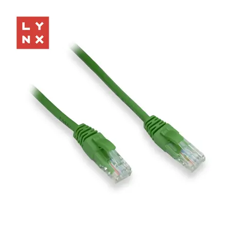 Lynx UTP patch kabel Cat5e zelený / Patch kabel / RJ45-RJ45 / 3 m