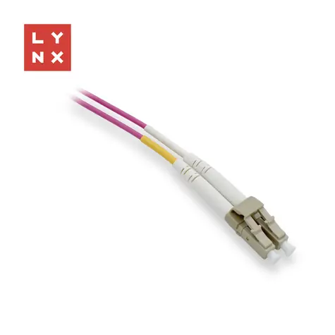 Lynx LC-LC 1 m / Optický patch kabel / Duplex / MM / OM4 / 50/125 µm