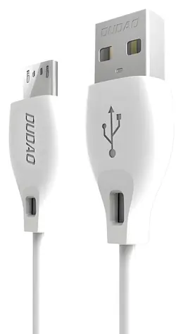 Dudao L4M / Datový kabel USB-A - microUSB / 2,4 A / 1 m / bílá