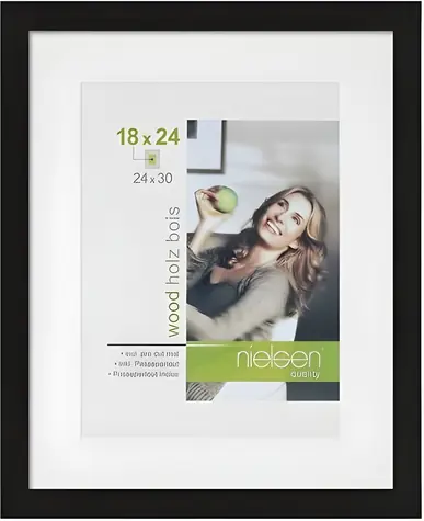 Nielsen Design Apollon černá / Rámeček / 24x30 cm / Dřevo