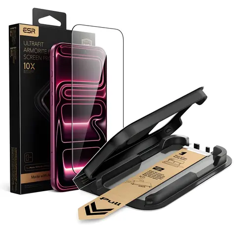 ESR UltraFit Armorite Pro černý rámeček / Tvrzené sklo / Apple iPhone 18 Pro / 17 Pro