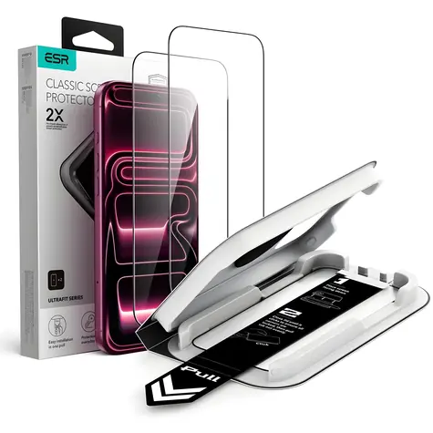 ESR UltraFit černé / Ochranné sklo / Apple iPhone 18 Pro, 17 Pro / 2 ks
