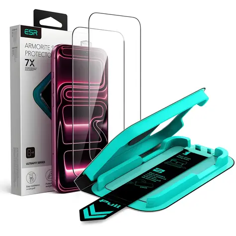 ESR UltraFit Armorite černý rámeček / Ochranné sklo / Apple iPhone 18 Pro Max, 17 Pro Max / 2 ks / Temperované sklo