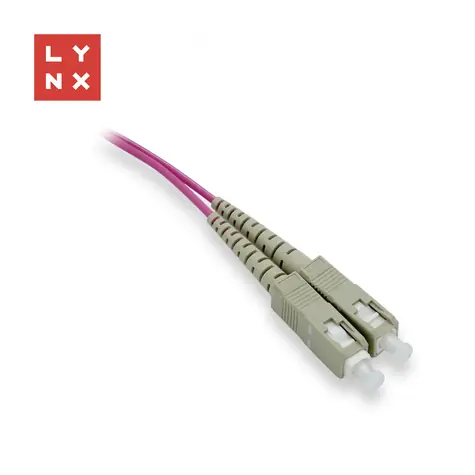 Lynx SC-SC / Optický patch kabel / Duplex / 50/125 MM OM4 / 2 m
