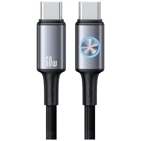 USAMS SJ752 Tarnish / Datový kabel / USB-C (M) - USB-C (M) / 60W / 1,2 m