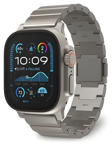 Decoded Titanium Strap přírodní titan / Řemínek / Apple Watch Ultra 1&2 / Titan