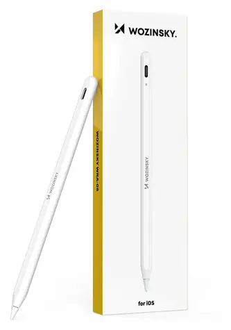 Wozinsky Stylus bílá / Aktivní stylus / pro Apple iPad (2018–2025) / USB-C / rychlé nabíjení