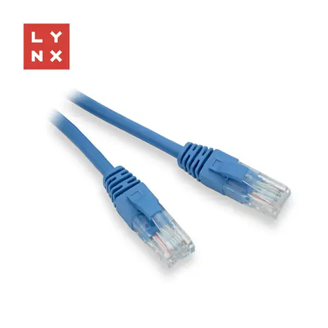 Lynx Patch kabel UTP Cat5e modrý / Patch kabel / 1 m / CCA / 10 ks/bal