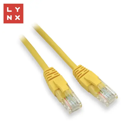 Lynx UTP patch kabel Cat5e žlutý / Patch kabel / CCA / 20 m