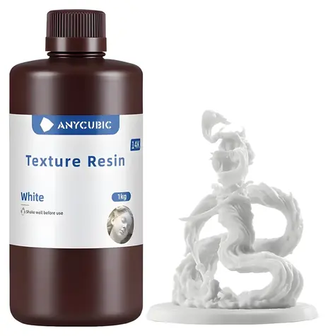 Anycubic Texture Resin bílá / Pryskyřice pro 3D tisk / 1 kg / 405 nm / LCD/DLP