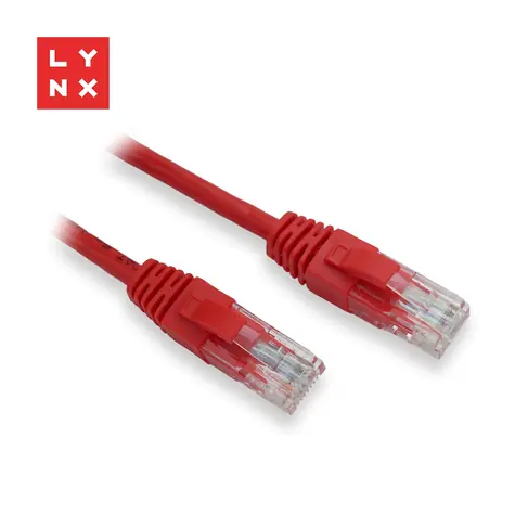 Lynx UTP patch kabel Cat5e červený / Patch kabel / 20 m / RJ45