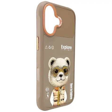 Nimmy Cool&Cute 2.0 Bear béžová / Kryt / Apple iPhone 17 / Motiv medvídek