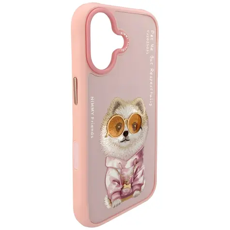 Nimmy Glasses Cool Dog růžová / Kryt / Apple iPhone 17 / Motiv pes s brýlemi