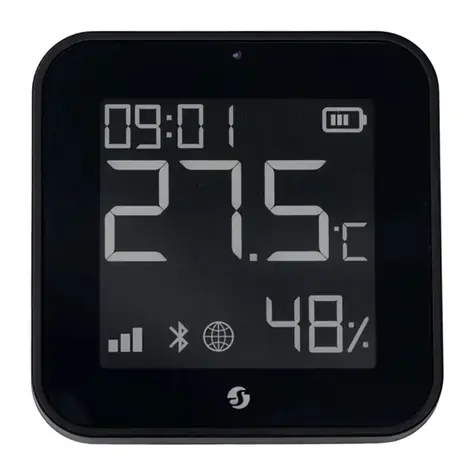 Shelly BLU H&T Display ZB černá / Senzor teploty a vlhkosti / Zigbee 3.0 / Bluetooth 5.0 / e-paper displej