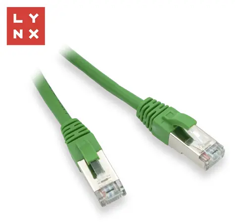 Lynx FTP patch kabel Cat5e zelený / Patch kabel / RJ-45 / PVC / CCA / 10 m