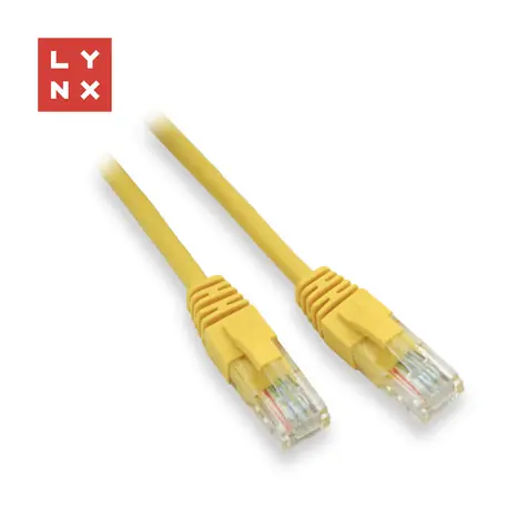Lynx patch kabel UTP Cat5e žlutý / Patch kabel / CCA / PVC / 2 m