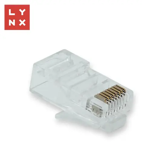 Lynx RJ45 Cat6 / Konektor / UTP / pozlacení 50 µ / 100 ks