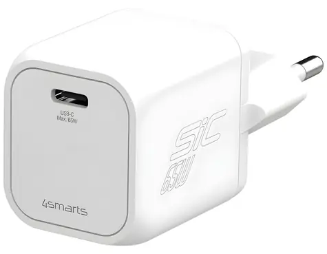 4smarts PDPlug SiC 65W bílá / Nabíječka / USB-C / Power Delivery