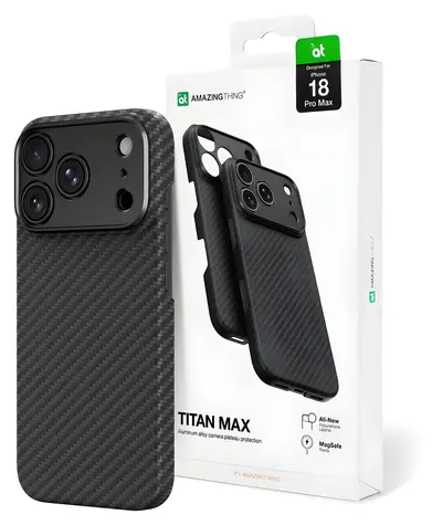 AmazingThing Titan Max Lens černá / Kryt / MagSafe / iPhone 18 Pro Max