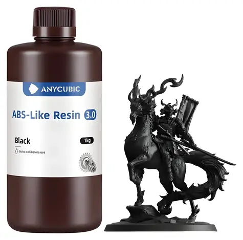 Anycubic ABS-Like Resin 3.0 černá / Pryskyřice pro 3D tisk / 1 kg / LCD/DLP