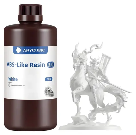 Anycubic ABS-Like Resin 3.0 bílá / Pryskyřice pro 3D tisk / 1 kg / LCD/DLP