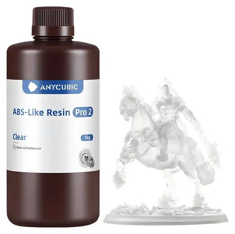 Anycubic ABS-Like Resin Pro 2 průhledná / 3D tisková pryskyřice / ABS-Like / 1 kg / UV 365-405 nm