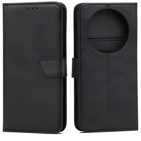 Marv Wallet Case pro Honor Magic 8 Lite černá / Pouzdro / Peněženkové s přihrádkou na kartu / Eko-kůže