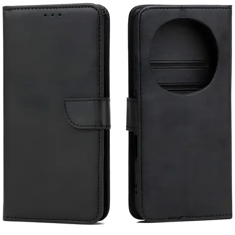 Marv Wallet Case pro Honor Magic 8 Pro černá / Pouzdro / Peněženkové s přihrádkou na kartu / Eko-kůže