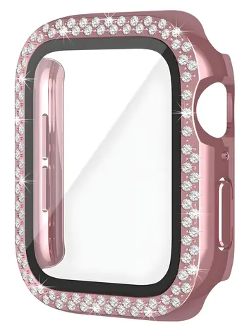 Worryfree Bling Bumper Apple Watch 45mm růžová / Třpytivý bumper kryt