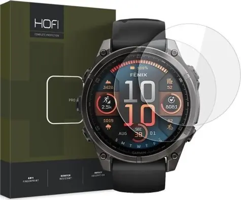 Hofi Glass Pro+ pro Garmin Fenix 8 47mm čiré / Ochranné tvrzené sklo / 2 ks v balení