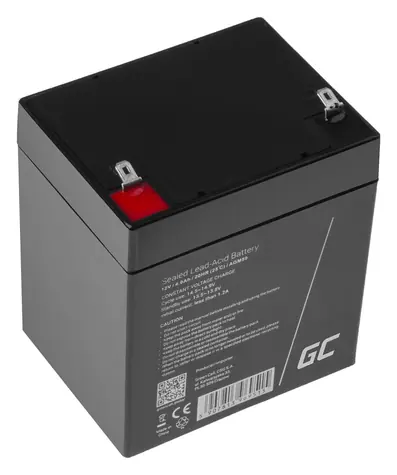 Green Cell AGM59 / Bezúdržbová baterie / AGM VRLA 12V 4Ah / pro lodě, koloběžky, invalidní vozíky a sekačky