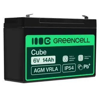 Green Cell AGM34 / Baterie / VRLA AGM / 6V / 14Ah