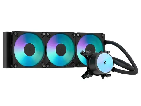 Fractal Design Radius 360 RGB černá / Vodní chlazení CPU / 360 mm / RGB / Intel + AMD