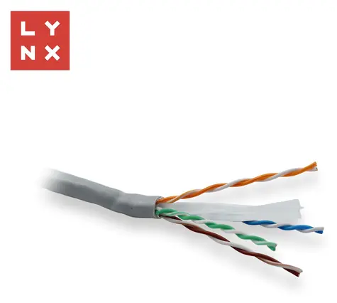 LYNX UTP kabel Cat6 vnitřní šedá / Síťový kabel / 305 m / drát / PVC