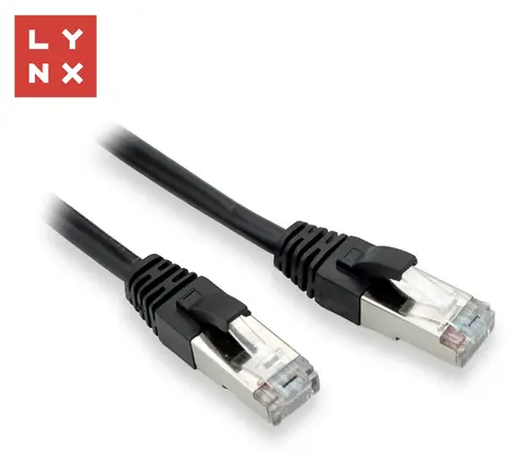 Lynx FTP patch kabel Cat5e 15 m černý / Patch kabel / FTP / Cat5e / RJ45