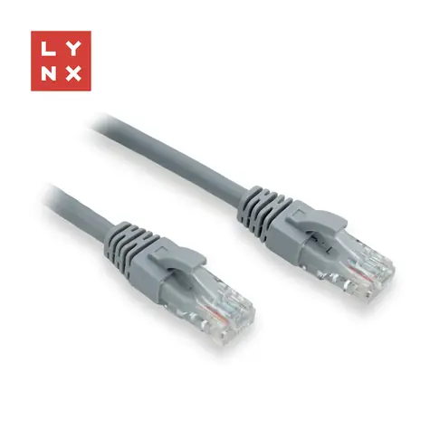 Lynx UTP patch kabel Cat6 2m šedý / Patch kabel / CAT6 / U/UTP / RJ-45 / Měď