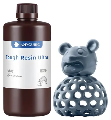 Anycubic Tough Resin Ultra šedá / Pryskyřice pro 3D tisk / 1 kg / LCD/DLP / 365-405 nm