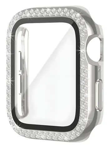 Worryfree Bling Bumper pouzdro pro Apple Watch 45mm stříbrné / Pouzdro
