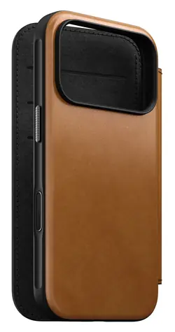 Nomad Modern Leather Folio hnědá (114760118I8I) / Pouzdro / Apple iPhone 17/18 Pro / kůže / MagSafe